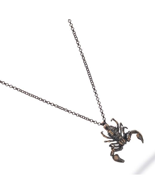 Ebru Jewelry Metallic Scorpion Guardian Sterling Necklace for men