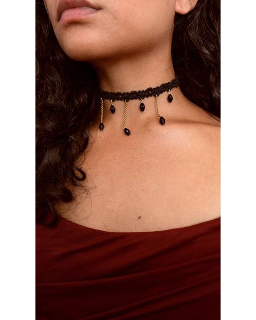 Marquise Swim Black Necklace