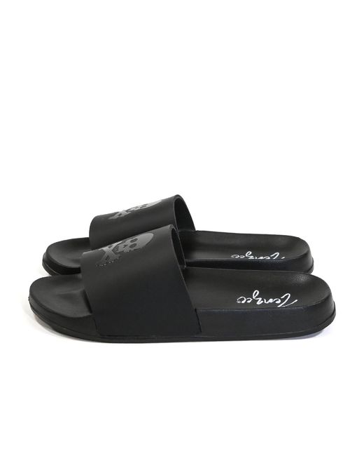 Zenzee Black Skull & Crossbones Slide Sandals