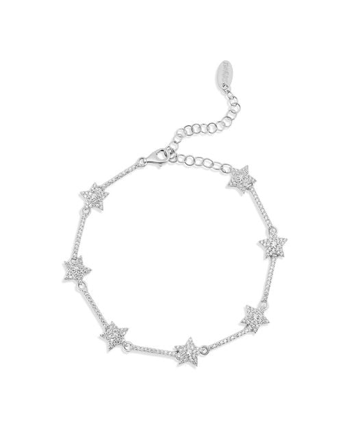 SHYMI Metallic Pave Star Tennis Bracelet