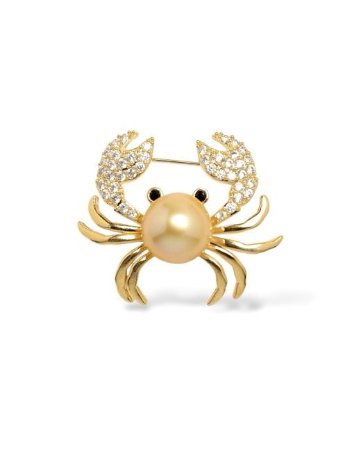 Ninemoo Metallic Golden Tide Crab Brooch