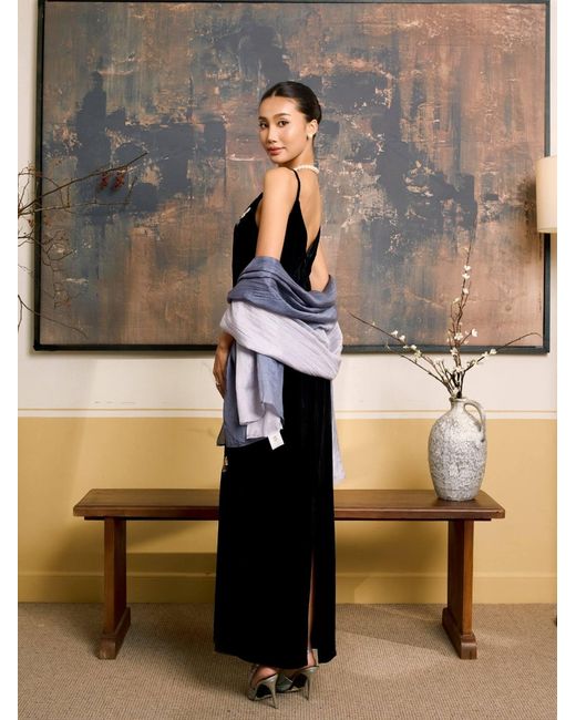 Silk and Bears Purple Ombre Silk Scarf – Hand-Dyed Mulberry Silk Shawl, Lightweight Elegant Wrap