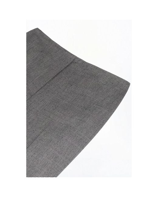 Nocturne Gray Side Slit Tailored Pants