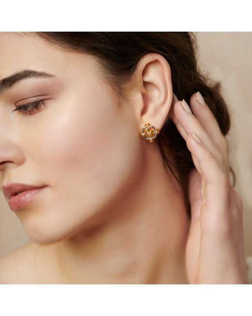 Janus Edinburgh Metallic Hieroglyph Vermeil Sterling Earrings