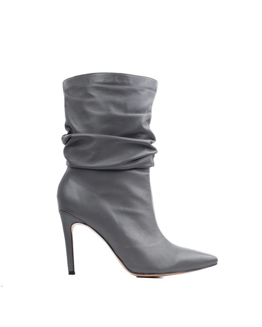 Ginissima Gray Leather Eva Boots