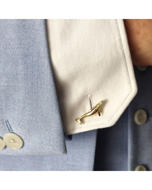 Lee Renee Metallic Whale Cufflinks for men