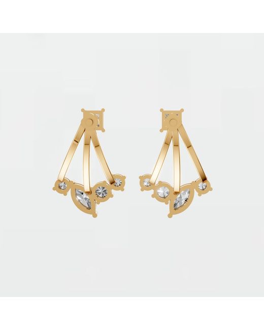 Aya Fine Jewelry Metallic Princess & Marquise Lab Diamond Statement Drop Earrings