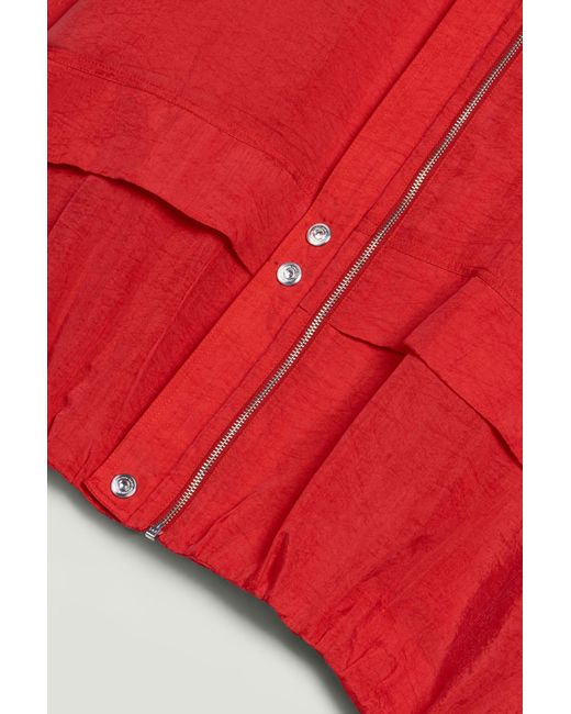 Nocturne Red Relaxed Zip-Up Jacket