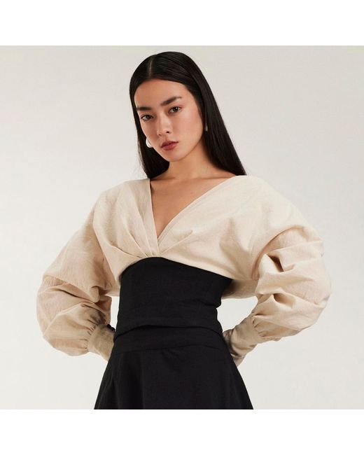 ALINA CERNĂTESCU Black Signora & Midi Cotton Corset Dress