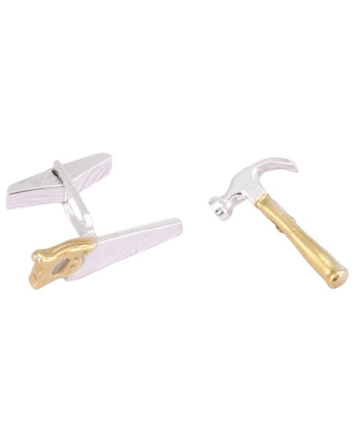 Simon Kemp Jewellers White Hammer And Saw Cufflink for men