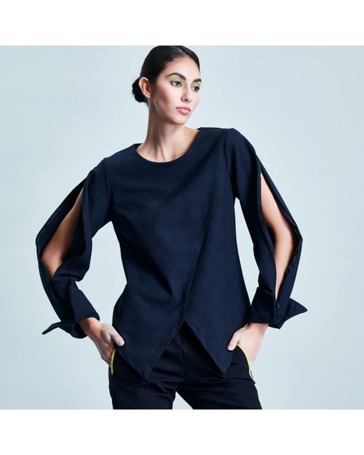 SNIDER Blue Roosevelt Top