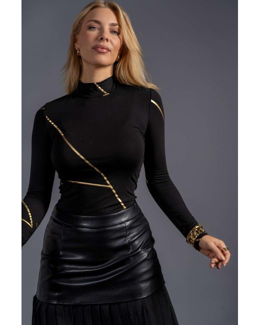 Esther Saadia Black Rebel Romance 50/50 Leather Skirt