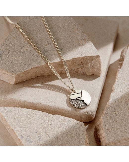Posh Totty Designs Metallic Strata Kintsugi Disc Necklace for men