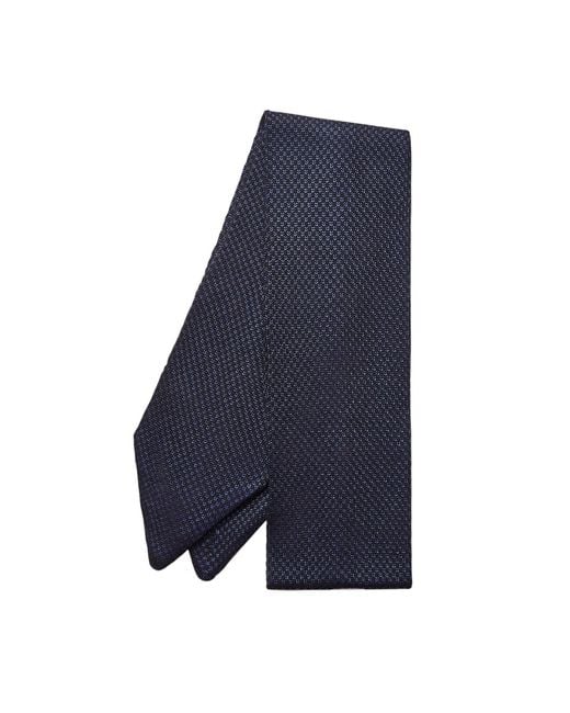 SEREN LONDON Blue Merino Wool & Rpet Eco Scarf for men