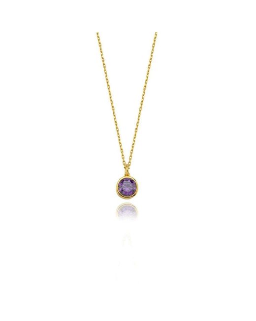 LINYA JEWELLERY Metallic Cosmic Chain Zodiac Necklace Birthstone