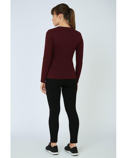 Conquista Purple Burgundy Jersey Top With Polyamide