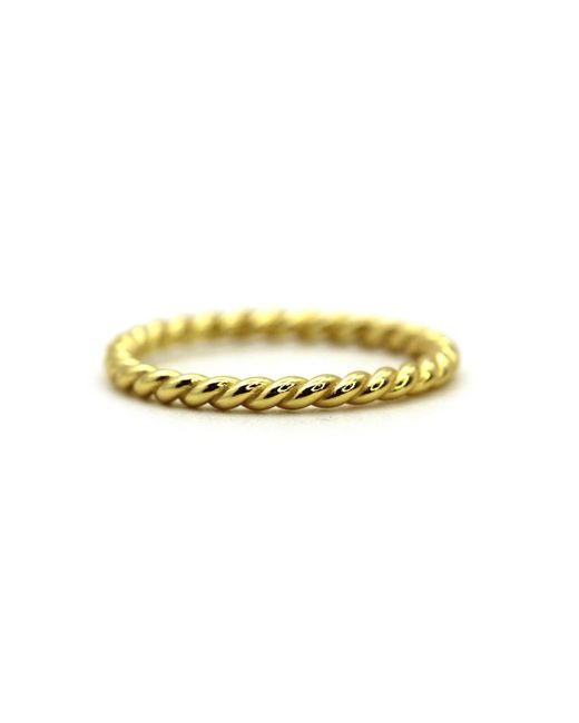 VicStoneNYC Fine Jewelry Rope Yellow Solid Ring By Handmade