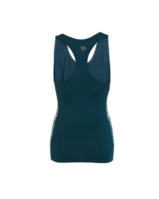 Perky Peach Blue Tropical Vest Top