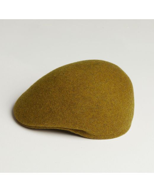 Dasmarca Hats Green Tate Dijon Blocked Melange Felt Cap for men
