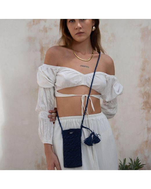 Zanatany Concepts Blue Poushy Phone Pouch