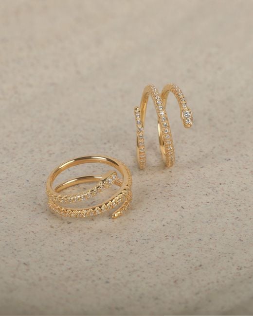 The Jewelz White Serpent Muse Ring