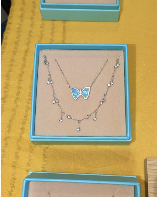 KAMARIA Metallic Neutrals Rain Drop Choker Necklace With Crystals