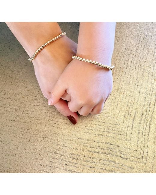Olivia Le Metallic 4Mm Bubble Bead Bracelet