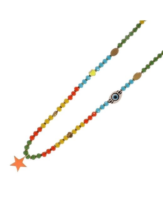Ebru Jewelry Multicolor Endless Summer Colorful Star Beaded Necklace
