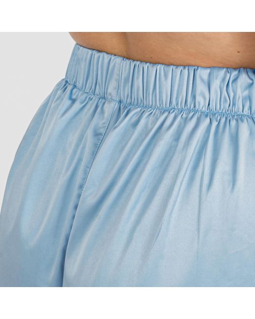 Ekcentrik Blue Satin Boxer Shorts