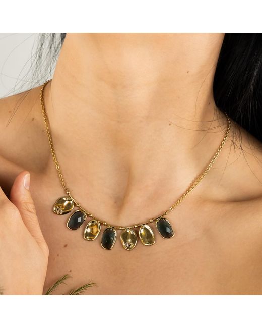 Rare Matters Jewelry Metallic Dangling Multidrops Necklace