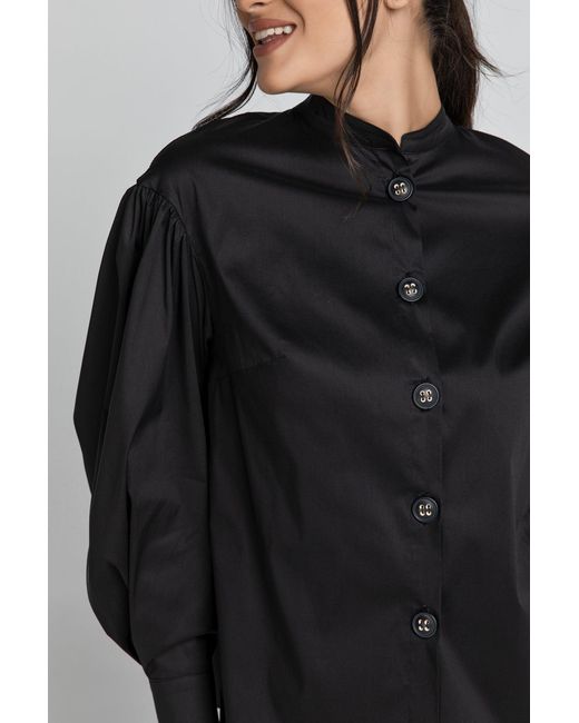 Conquista Black Shirt With Bishop Sleeves