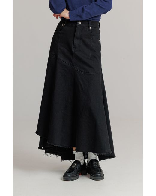 Lou&Up (Formerly Loup Clothing) Blue Everyday Stretch Denim Skirt
