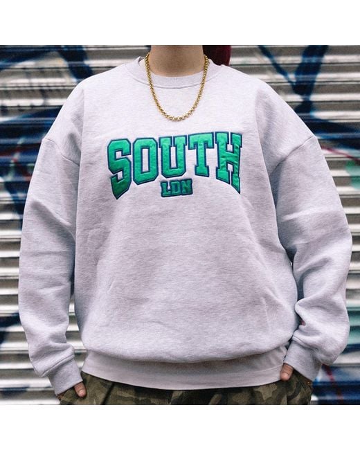 Hoops + Chains LDN Gray South Ldn Sweatshirt