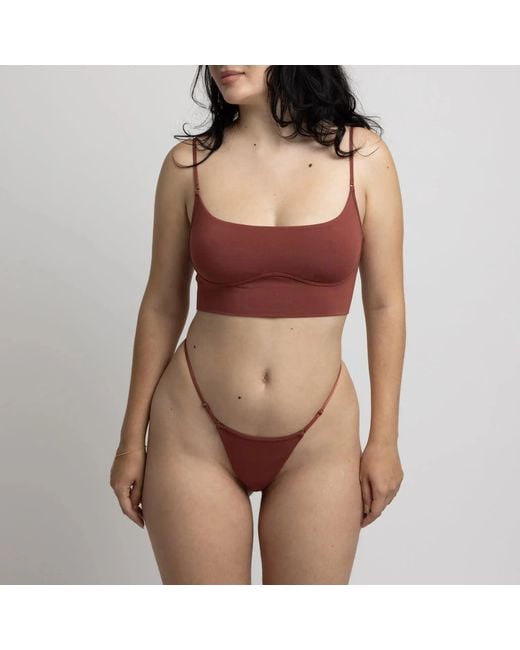 MONIQUE MORIN LINGERIE White Caress Micro-G String Sugar