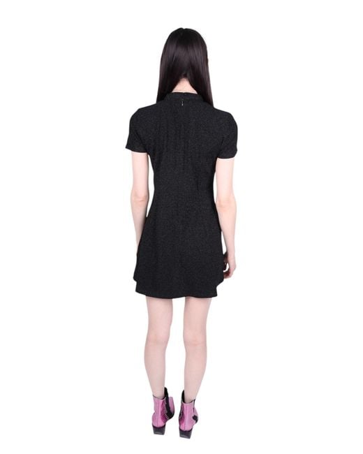 Any Old Iron Black Shiny Short Mini Dress