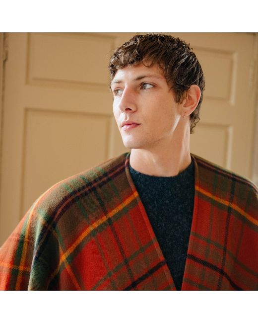 Araminta Campbell Ltd Red Autumn Woodland Walk Lambswool Serape