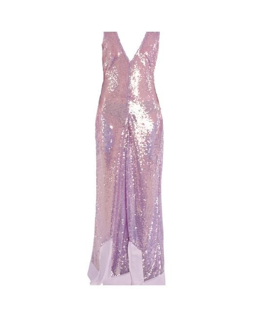 Moov Purple Glamorous Sequin Jumpsuit