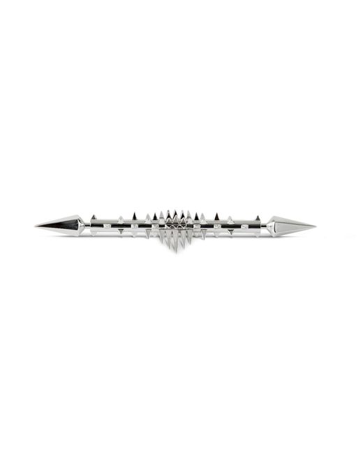 Kasun Metallic Collar Bar With Armoured Studded Sleeve for men