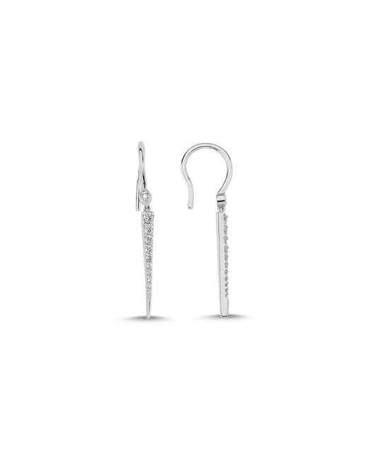 Ecce | Artisan Diamonds White 14K Solid Small Rod Diamond Earring