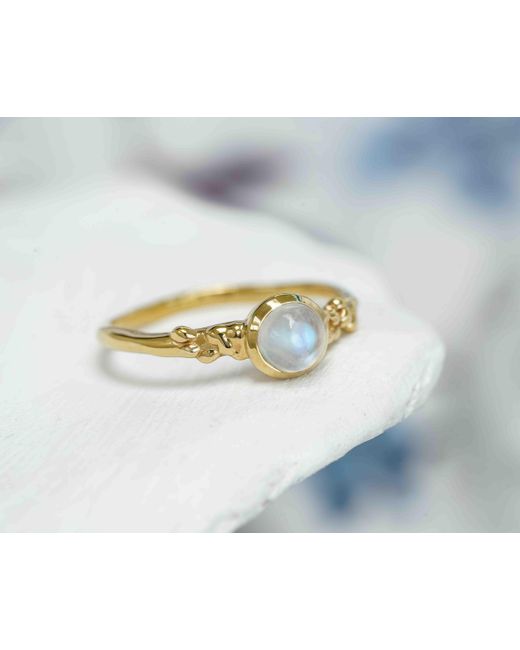 Isla Silver Metallic Moonstone Vermeil Ring