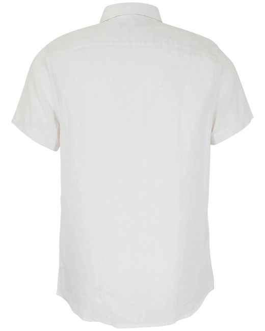 Lords of Harlech White Loic Linen Shirt for men