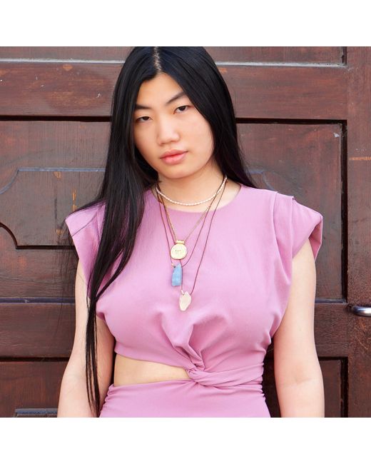Smilla Brav Blue Neutrals Aquamarine Necklace