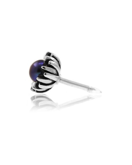 Lee Renee Blue Dahlia Bud Pearl Lapel Pin/Tie Pin for men