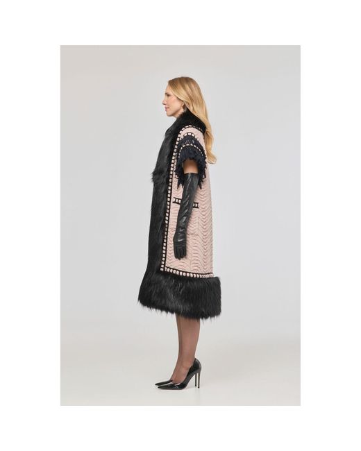 The Extreme Collection Black Faux Fur Waistcoat Edward