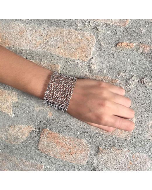 Lavish by Tricia Milaneze Metallic All Mesh Handmade Bracelet