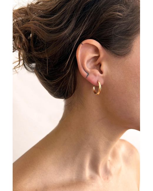 Astor & Orion Metallic Crescent Everyday Hoops Small