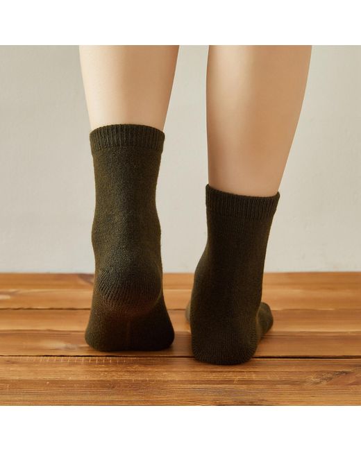Soft Strokes Silk Green Wool Quarter-Length Socks Set Of Two