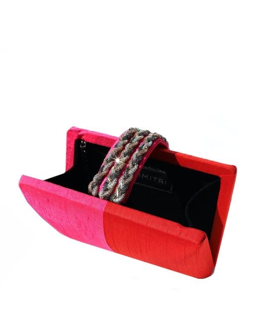 Simitri Red Gulaab Clutch