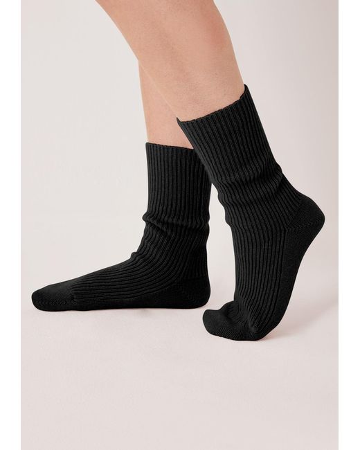 Loop Cashmere Black Cashmere Sock