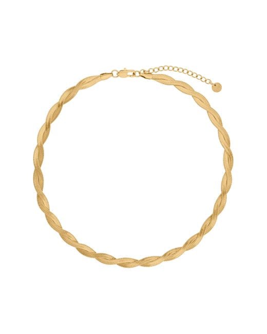 Gold Trip Metallic Twisted Snake Chain Necklace